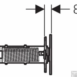 Geberit Sigma 70 Opbouw Drukker Voor Inbouw Reservoir 8 Cm. Glas Wit-aluminium -Baden Luxe Verkoop 92609 2