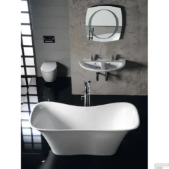 Vrijstaand Bad Sapho Flora Gegoten Marmer 180x80x67 Cm Wit -Baden Luxe Verkoop 99713 vrijstaand bad sapho flora marmer 180x80x67 cm wit 2