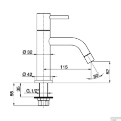 Fonteinkraan Opbouw Salenzi Giro Recht Gegalvaniseerd Messing Zwart Chroom -Baden Luxe Verkoop 9aj15 tech 2