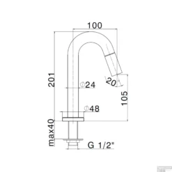 Fonteinkraan Opbouw Salenzi Giro Gebogen Gegalvaniseerd Geborsteld Messing Goud 7 Fonteinkraan Opbouw Salenzi Giro Gebogen Gegalvaniseerd Geborsteld Messing Goud -Baden Luxe Verkoop 9aj1506 tech 1 1 1