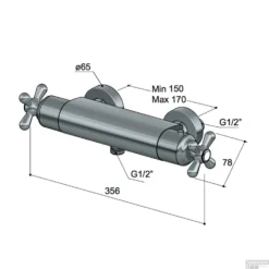 Douchethermostaat Hotbath Amice Opbouw Onderaansluiting 2-kruisgreep Chroom -Baden Luxe Verkoop a008cr douchethermostaat hotbath amice opbouw onderaansluiting 2 kruisgreep chroom tech