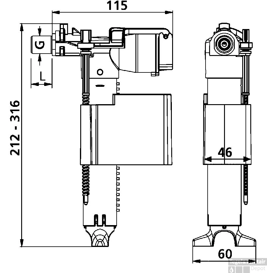 ABU Vlotterkraan Universeel 2500400S001 1 ABU Vlotterkraan Universeel 2500400S001