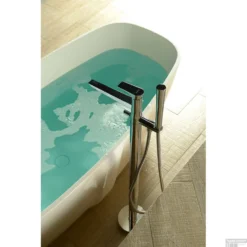 Vrijstaande Badmengkraan Sapho Axamite 99.2 Cm Met Handdouche Chroom -Baden Luxe Verkoop ax21 vrijstaande badmengkraan sapho axamite 99.2 cm met handdouche chroom 1