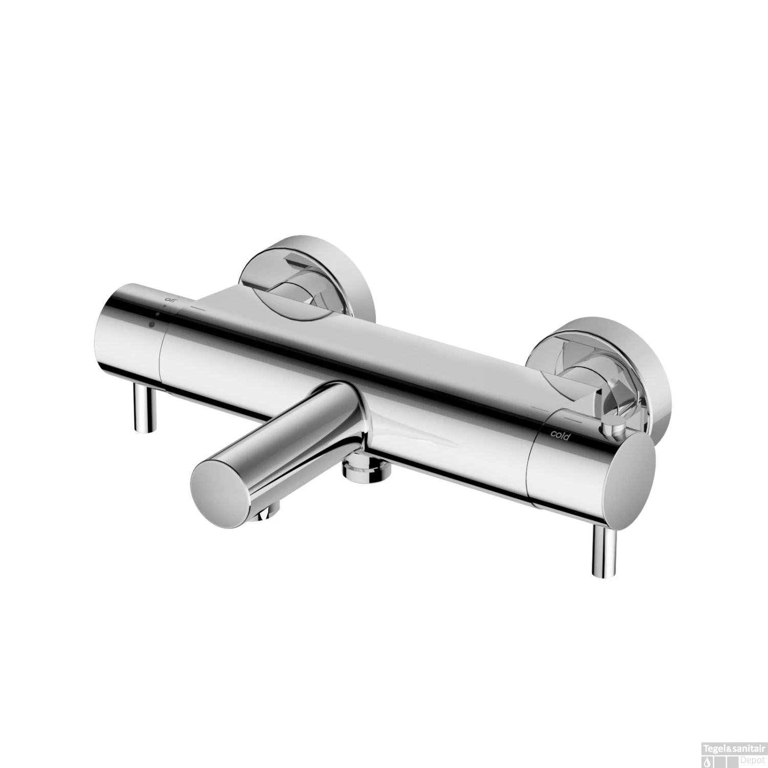 Badthermostaat Hotbath Buddy Opbouw 2-knop 26 Cm Chroom - Afbeelding 2