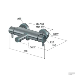 Badthermostaat Hotbath Buddy Opbouw 2-knop 26 Cm Chroom -Baden Luxe Verkoop b022cr badthermostaat hotbath buddy opbouw 2 knop 26 cm chroom tech