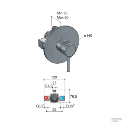 Douchemengkraan Hotbath Buddy Inbouw Rond Chroom (incl. Inbouwdeel) -Baden Luxe Verkoop b031cr douchemengkraan hotbath buddy inbouw rond chroom incl. inbouwdeel tech