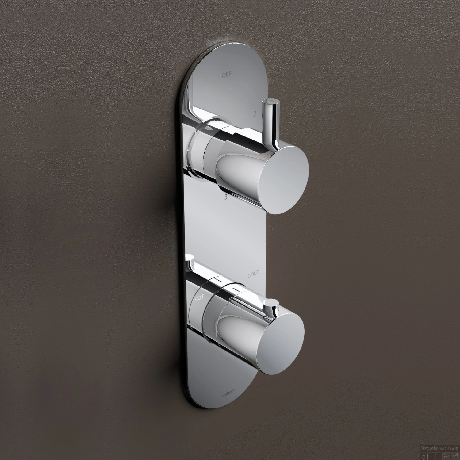 Douchekraan Hotbath Buddy Inbouw 3-weg Verticaal Chroom 1 Douchekraan Hotbath Buddy Inbouw 3-weg Verticaal Chroom