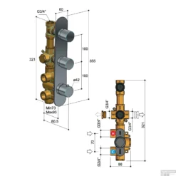 Douchethermostaat Hotbath Buddy Inbouw 2 Stopkranen Verticaal Geborsteld Nikkel OUTLET 5 Douchethermostaat Hotbath Buddy Inbouw 2 Stopkranen Verticaal Geborsteld Nikkel OUTLET -Baden Luxe Verkoop b066gn douchethermostaat hotbath buddy inbouw 2 stopkranen verticaal geborsteld nikkel tech 1 1