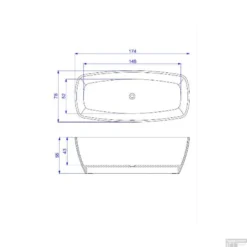 Vrijstaand Ligbad Arcqua Cali 174x78x55 Cm Cast Marble Beton Grijs -Baden Luxe Verkoop bad243681 vrijstaand ligbad boss wessing cali 174x78x55 cm cast marble beton grijs tech 1
