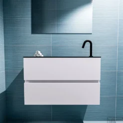 MONDIAZ ADA 80cm Toiletmeubel Cale. LEX Wastafel Urban Rechts 1 Kraangat -Baden Luxe Verkoop badkamermeubel ada cale model lex urban front 0017