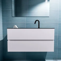 MONDIAZ ADA 100cm Toiletmeubel Cale. LEX Wastafel Urban Midden 1 Kraangat -Baden Luxe Verkoop badkamermeubel ada cale model lex urban front 0019