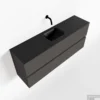 MONDIAZ ADA 120cm Toiletmeubel Dark Grey. LEX Wastafel Urban Midden Zonder Kraangat