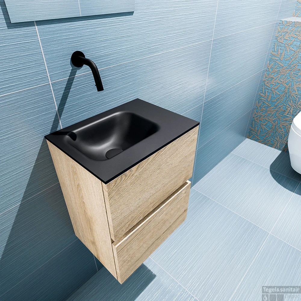 MONDIAZ ADA 40cm Toiletmeubel Washed Oak. LEX Wastafel Urban Links Zonder Kraangat 3 MONDIAZ ADA 40cm Toiletmeubel Washed Oak. LEX Wastafel Urban Links Zonder Kraangat - Afbeelding 3