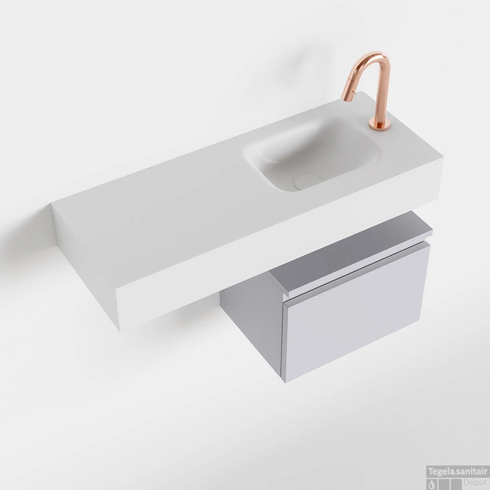 MONDIAZ ANDOR 40cm Toiletmeubel Cale. LEX 80cm Wastafel Talc Rechts 1 Kraangat 1 MONDIAZ ANDOR 40cm Toiletmeubel Cale. LEX 80cm Wastafel Talc Rechts 1 Kraangat