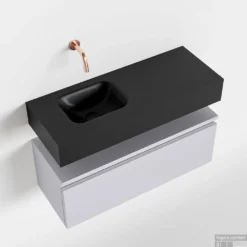 MONDIAZ ANDOR 80cm Toiletmeubel Cale. LEX 80cm Wastafel Urban Links Geen Kraangat