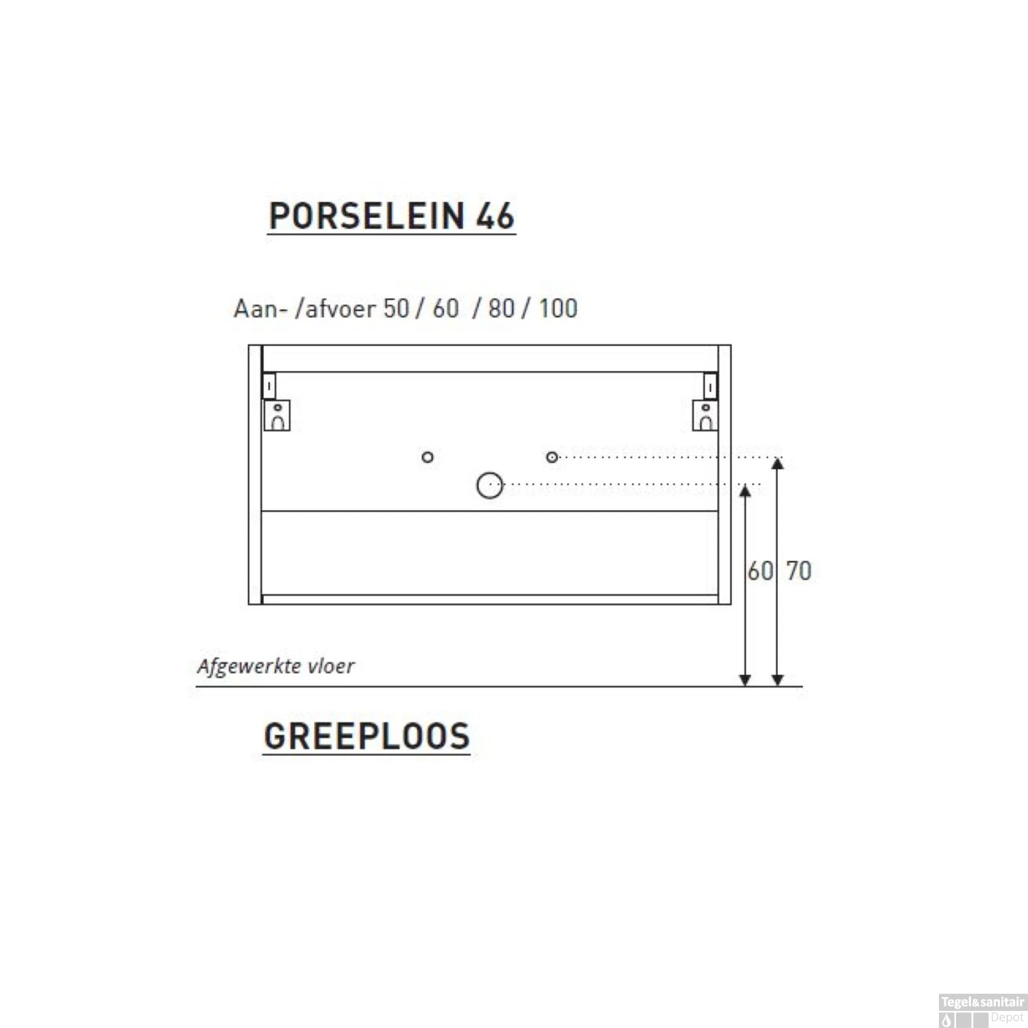 Badkamermeubel BWS Pepper Wastafel Porselein Incl Spiegelkast Met Kraangat 60x55x46 Cm Wit - Afbeelding 5