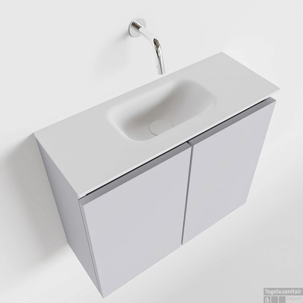 MONDIAZ TURE 60cm Toiletmeubel Cale. EDEN Wastafel Talc Midden Geen Kraangat 1 MONDIAZ TURE 60cm Toiletmeubel Cale. EDEN Wastafel Talc Midden Geen Kraangat