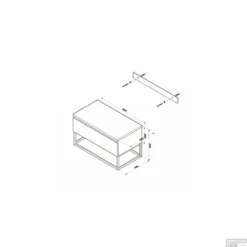 Badkamermeubel Casajoy Vermont 90x46x55cm Eiken -Baden Luxe Verkoop badkamermeubel casajoy vermont 90x46x55cm eiken tech