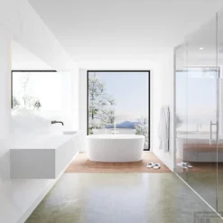 Badkamermeubelset Mondiaz LAGOM 180 Cm Rechtse Waskom Solid Surface Zonder Kraangaten Mat Wit (2 Laden) 6 Badkamermeubelset Mondiaz LAGOM 180 Cm Rechtse Waskom Solid Surface Zonder Kraangaten Mat Wit (2 Laden) -Baden Luxe Verkoop badkamermeubel met solid surface wastafel model lagom side white 00104