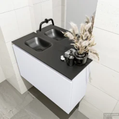 MONDIAZ OLAN 80cm Toiletmeubel Cale. LEX Wastafel Urban Links Geen Kraangat 7 MONDIAZ OLAN 80cm Toiletmeubel Cale. LEX Wastafel Urban Links Geen Kraangat -Baden Luxe Verkoop badkamermeubel olan cale model lex urban right 0016