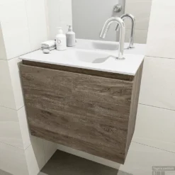 MONDIAZ OLAN 60cm Toiletmeubel Dark Brown. LEX Wastafel Talc Midden 1 Kraangat 8 MONDIAZ OLAN 60cm Toiletmeubel Dark Brown. LEX Wastafel Talc Midden 1 Kraangat -Baden Luxe Verkoop badkamermeubel olan dark brown model lex talc mid 00007