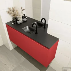 MONDIAZ OLAN 120cm Toiletmeubel Fire. LEX Wastafel Urban Midden 1 Kraangat -Baden Luxe Verkoop badkamermeubel olan fire model lex urban right 0025