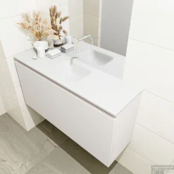 MONDIAZ OLAN 100cm Toiletmeubel Linen. LEX Wastafel Talc Midden Geen Kraangat 7 MONDIAZ OLAN 100cm Toiletmeubel Linen. LEX Wastafel Talc Midden Geen Kraangat -Baden Luxe Verkoop badkamermeubel olan linen model lex talc right 0020