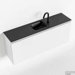 MONDIAZ OLAN 120cm Toiletmeubel Talc. LEX Wastafel Urban Midden 1 Kraangat