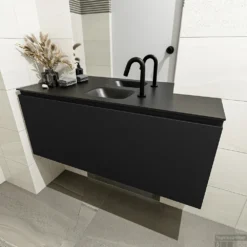 MONDIAZ OLAN 120cm Toiletmeubel Urban. LEX Wastafel Urban Midden 1 Kraangat -Baden Luxe Verkoop badkamermeubel olan urban model lex urban mid 0025