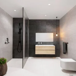 Badkamermeubel Solid Surface BWS Oslo 120x46 Cm Links Wood Washed Oak 4 Laden (0 Kraangaten) -Baden Luxe Verkoop badkamermeubel solid surface bws oslo 120x46 cm links wood washed oak 4 laden 0 kraangaten pc75341286 00290 2