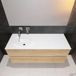 Badkamermeubel Solid Surface BWS Stockholm 120x46 Cm Links Wood Washed Oak (0 Kraangaten) 10 Badkamermeubel Solid Surface BWS Stockholm 120x46 Cm Links Wood Washed Oak (0 Kraangaten) -Baden Luxe Verkoop badkamermeubel solid surface bws stockholm 120x46 cm links wood washed oak 0 kraangaten pc75341193 00197 2