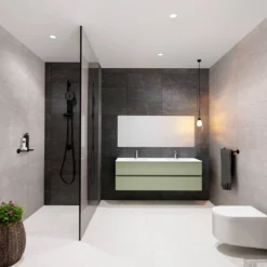 Badkamermeubel Solid Surface BWS Stockholm 150x46 Cm Dubbel Mat Groen (met 2 Kraangaten) -Baden Luxe Verkoop badkamermeubel solid surface bws stockholm 150x46 cm dubbel mat groen met 2 kraangaten pc75341407 00411