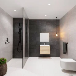 Badkamermeubel Solid Surface BWS Stockholm 60x46 Cm Wood Washed Oak (1 Kraangat) -Baden Luxe Verkoop badkamermeubel solid surface bws stockholm 60x46 cm wood washed oak 1 kraangat pc75341167 00171 3