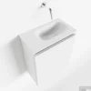 MONDIAZ TURE 40cm Toiletmeubel Talc. EDEN Wastafel Talc Rechts Geen Kraangat