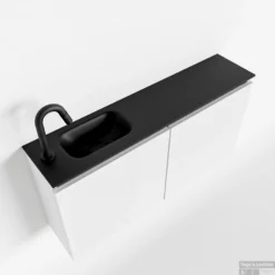 MONDIAZ TURE 100cm Toiletmeubel Talc. EDEN Wastafel Urban Links 1 Kraangat