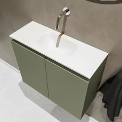 MONDIAZ TURE 60cm Toiletmeubel Army. EDEN Wastafel Talc Midden Geen Kraangat -Baden Luxe Verkoop badkamermeubel ture army model eden talc sidetop 0008