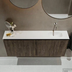 MONDIAZ TURE 120cm Toiletmeubel Dark Brown. EDEN Wastafel Talc Rechts Geen Kraangat 8 MONDIAZ TURE 120cm Toiletmeubel Dark Brown. EDEN Wastafel Talc Rechts Geen Kraangat -Baden Luxe Verkoop badkamermeubel ture dark brown model eden talc top 00030