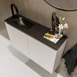 MONDIAZ TURE 80cm Toiletmeubel Linen. EDEN Wastafel Urban Links 1 Kraangat -Baden Luxe Verkoop badkamermeubel ture linen model eden urban sidetop 0015