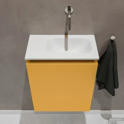 MONDIAZ TURE 40cm Toiletmeubel Ocher. EDEN Wastafel Talc Rechts Geen Kraangat 8 MONDIAZ TURE 40cm Toiletmeubel Ocher. EDEN Wastafel Talc Rechts Geen Kraangat -Baden Luxe Verkoop badkamermeubel ture ocher model eden talc top 0004
