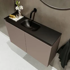 MONDIAZ TURE 80cm Toiletmeubel Smoke. EDEN Wastafel Urban Midden Geen Kraangat 7 MONDIAZ TURE 80cm Toiletmeubel Smoke. EDEN Wastafel Urban Midden Geen Kraangat -Baden Luxe Verkoop badkamermeubel ture smoke model eden urban sidetop 0014