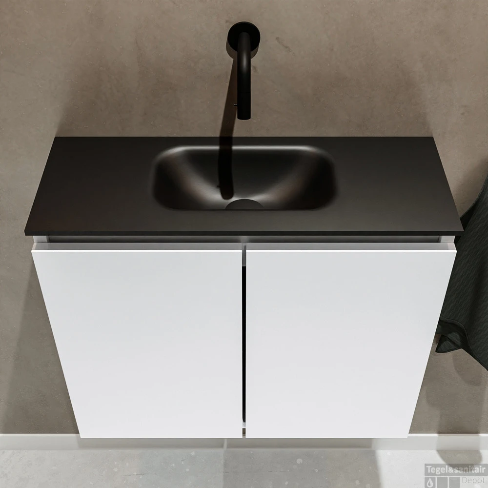 MONDIAZ TURE 60cm Toiletmeubel Talc. EDEN Wastafel Urban Midden Geen Kraangat 4 MONDIAZ TURE 60cm Toiletmeubel Talc. EDEN Wastafel Urban Midden Geen Kraangat - Afbeelding 4