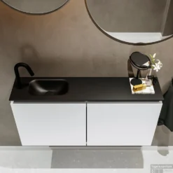 MONDIAZ TURE 100cm Toiletmeubel Talc. EDEN Wastafel Urban Links 1 Kraangat -Baden Luxe Verkoop badkamermeubel ture talc model eden urban top 0021