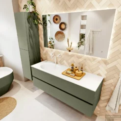 MONDIAZ VICA 140cm Badmeubel Onderkast Army 2 Lades. Wastafel MOON Links 1 Kraangat, Kleur Talc. 9 MONDIAZ VICA 140cm Badmeubel Onderkast Army 2 Lades. Wastafel MOON Links 1 Kraangat, Kleur Talc. -Baden Luxe Verkoop badkamermeubel vica army moon talc set2 0039