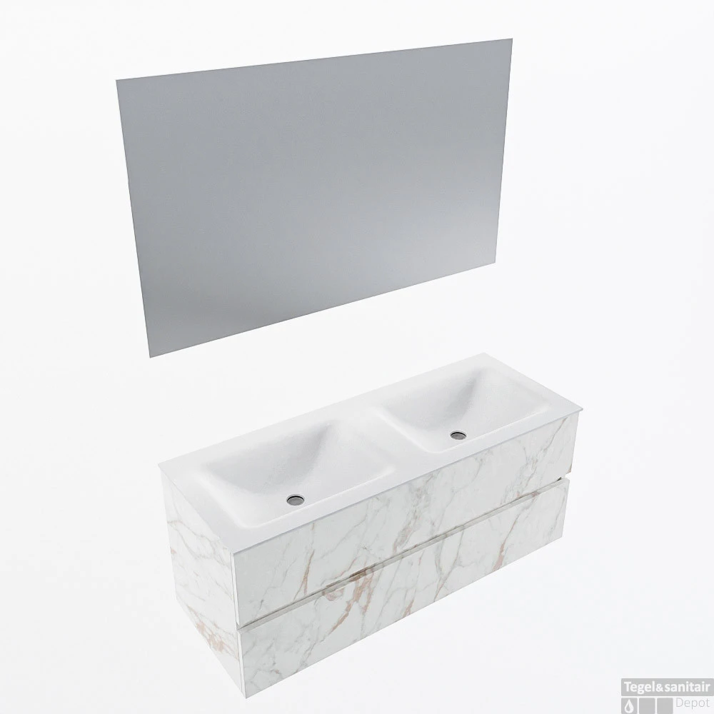 MONDIAZ VICA 120cm Badmeubel Onderkast Carrara 2 Lades. Wastafel CLOUD Dubbel 2 Kraangaten, Kleur Talc Met Spiegel LED. 1 MONDIAZ VICA 120cm Badmeubel Onderkast Carrara 2 Lades. Wastafel CLOUD Dubbel 2 Kraangaten, Kleur Talc Met Spiegel LED.