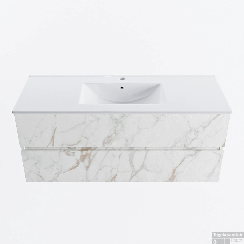 MONDIAZ VICA 120cm Badmeubel Onderkast Carrara 2 Lades. Wastafel DENIA Midden 1 Kraangat, Kleur Glanzend Wit. 1 MONDIAZ VICA 120cm Badmeubel Onderkast Carrara 2 Lades. Wastafel DENIA Midden 1 Kraangat, Kleur Glanzend Wit.