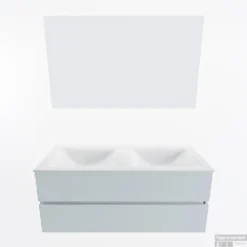 MONDIAZ VICA 120cm Badmeubel Onderkast Clay 2 Lades. Wastafel CLOUD Dubbel 2 Kraangaten, Kleur Talc Met Spiegel LED. 11 MONDIAZ VICA 120cm Badmeubel Onderkast Clay 2 Lades. Wastafel CLOUD Dubbel 2 Kraangaten, Kleur Talc Met Spiegel LED. -Baden Luxe Verkoop badkamermeubel vica clay cloud talc google11 0025