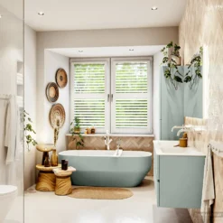 MONDIAZ VICA 130cm Badmeubel Onderkast Greey 4 Lades. Wastafel CLOUD Dubbel Zonder Kraangat, Kleur Talc Met Spiegel LED. -Baden Luxe Verkoop badkamermeubel vica greey cloud talc set3 0065