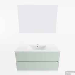 MONDIAZ VICA 100cm Badmeubel Onderkast Greey 2 Lades. Wastafel Denia Midden 1 Kraangat, Kleur Glanzend Wit Met Spiegel LED. 11 MONDIAZ VICA 100cm Badmeubel Onderkast Greey 2 Lades. Wastafel Denia Midden 1 Kraangat, Kleur Glanzend Wit Met Spiegel LED. -Baden Luxe Verkoop badkamermeubel vica greey denia talc google11 0004