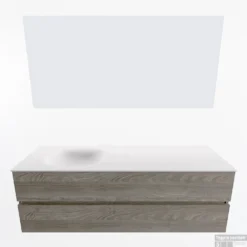 MONDIAZ VICA 150cm Badmeubel Onderkast Light Brown Grey 2 Lades. Wastafel Moon Links Zonder Kraangat, Kleur Talc Met Spiegel LED. 11 MONDIAZ VICA 150cm Badmeubel Onderkast Light Brown Grey 2 Lades. Wastafel Moon Links Zonder Kraangat, Kleur Talc Met Spiegel LED. -Baden Luxe Verkoop badkamermeubel vica light brown grey moon talc google11 0051