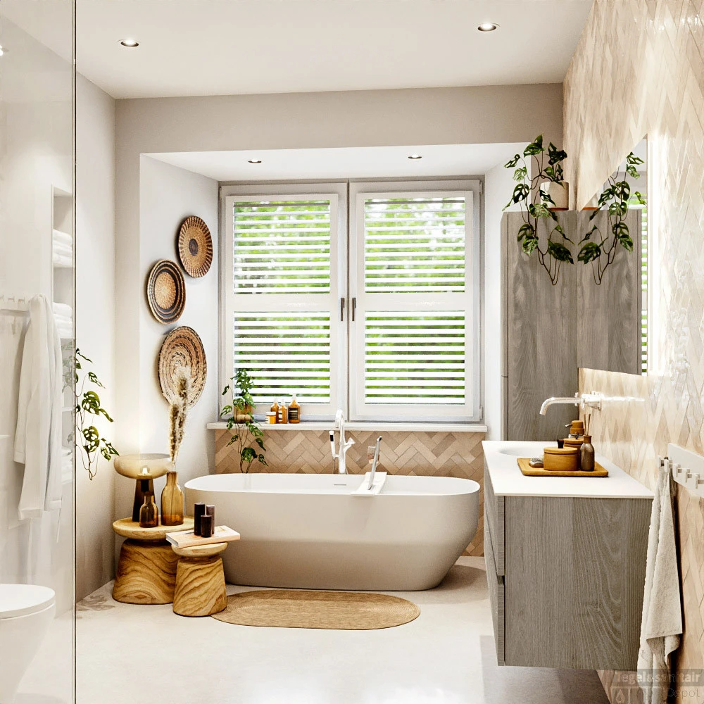 MONDIAZ VICA 150cm Badmeubel Onderkast Light Brown Grey 2 Lades. Wastafel Moon Links Zonder Kraangat, Kleur Talc Met Spiegel LED. 6 MONDIAZ VICA 150cm Badmeubel Onderkast Light Brown Grey 2 Lades. Wastafel Moon Links Zonder Kraangat, Kleur Talc Met Spiegel LED. - Afbeelding 6